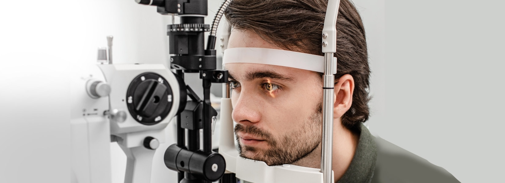 young man during eye exam in Northeast Side